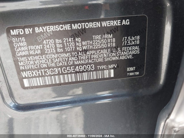 WBXHT3C31G5E49093 BMW X1 Xdrive28i