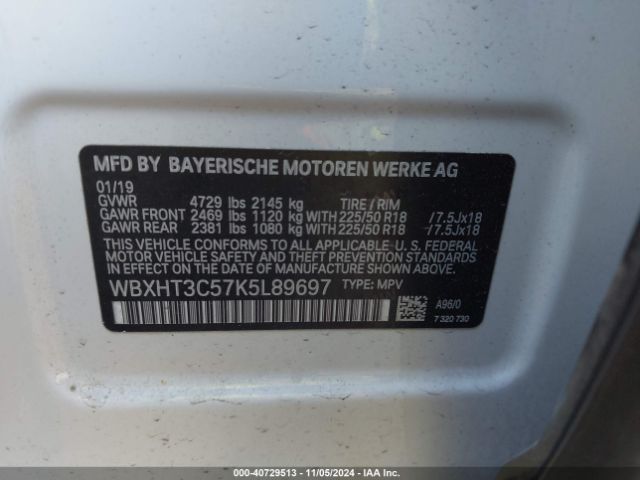 WBXHT3C57K5L89697 BMW X1 Xdrive28i