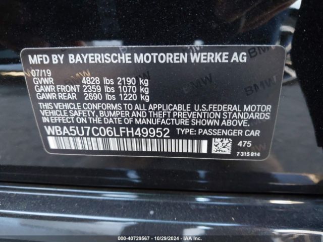 WBA5U7C06LFH49952 BMW 3 Series M340i
