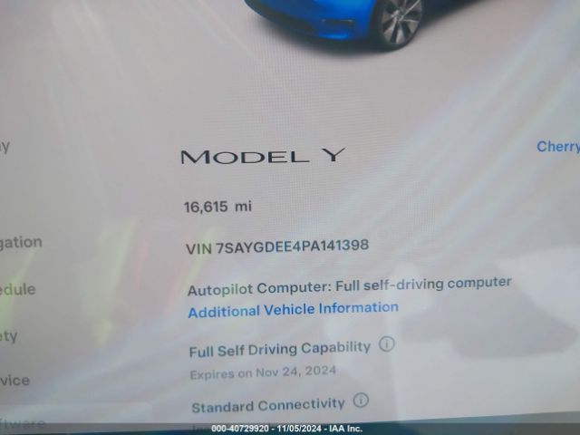 7SAYGDEE4PA141398 Tesla Model Y Awd/long Range Dual Motor All-wheel Drive