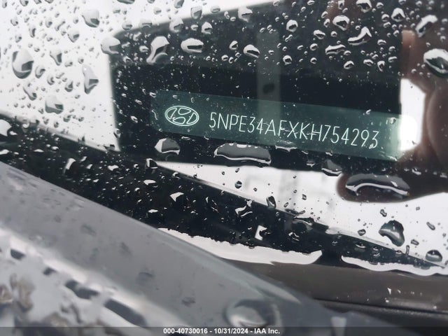 Hyundai SONATA SEL 2019 5NPE34AFXKH754293 Image 9