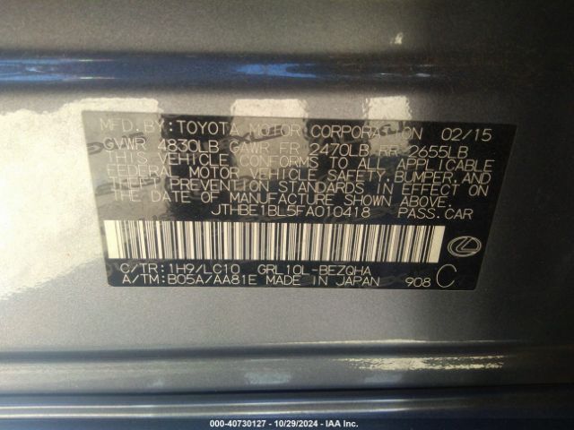 JTHBE1BL5FA010418 Lexus GS 350