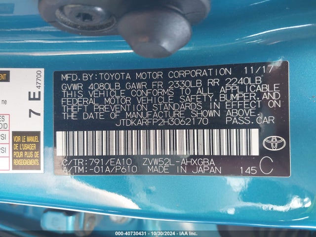 JTDKARFP2H3062170 Toyota Prius Prime Advanced