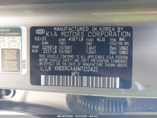 KNDERCAA6M7212421 KIA SELTOS EX
