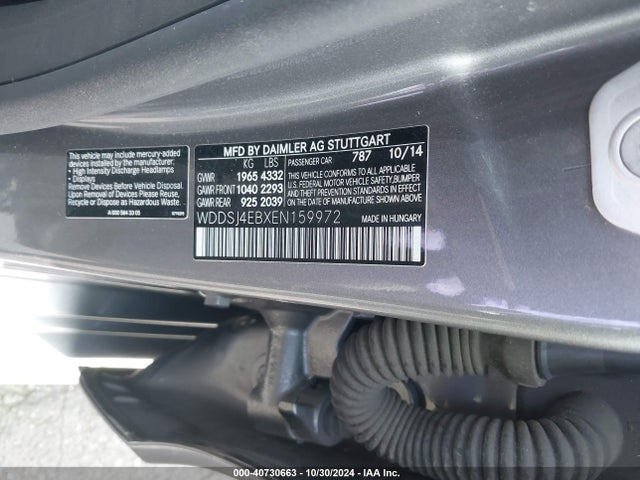 WDDSJ4EBXEN159972 Mercedes-Benz CLA 250