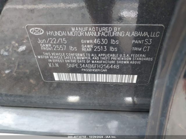 5NPE34AB6FH256448 Hyundai Sonata Limited 2.0t