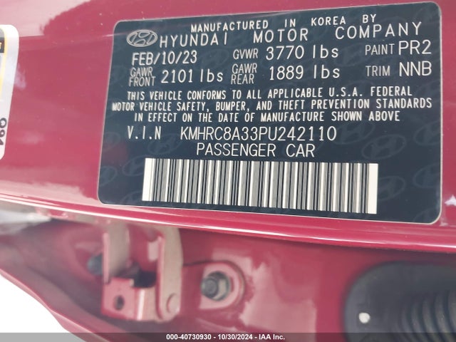 Hyundai Venue Sel 2023 KMHRC8A33PU242110 Image 9