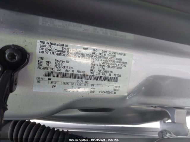 1FADP5CU6FL113392 Ford C-max Energi Sel