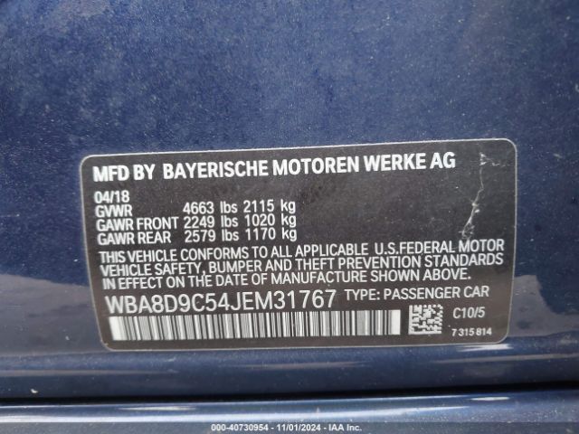 WBA8D9C54JEM31767 BMW 330i Xdrive