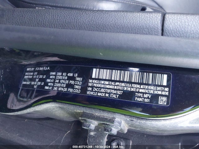 Jeep Renegade Limited 2015 ZACCJBDT6FPB41927 Image 9