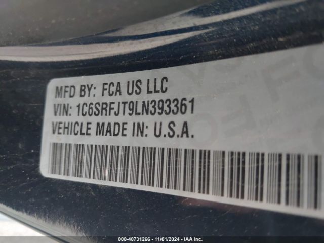 1C6SRFJT9LN393361 RAM 1500 Laramie  4x4 5'7 Box