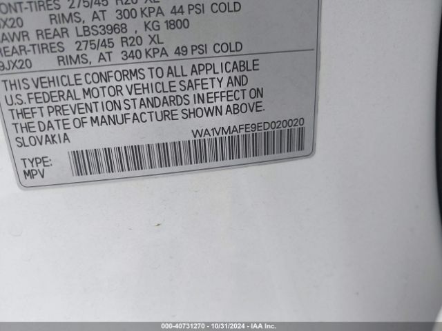 WA1VMAFE9ED020020 Audi Q7 3.0 Tdi Premium