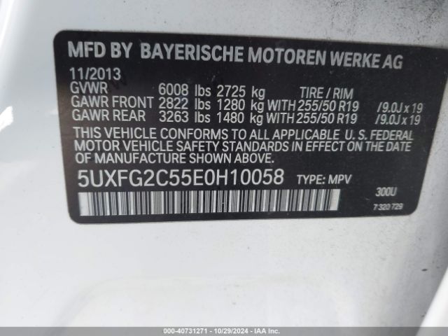 5UXFG2C55E0H10058 BMW X6 Xdrive35i