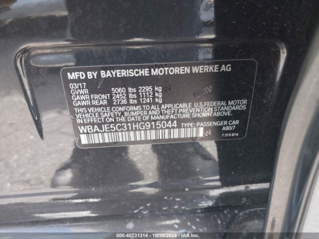 WBAJE5C31HG915044 BMW 540I