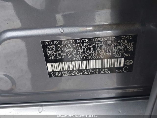 JTHCE1BL2FA003821 Lexus GS 350