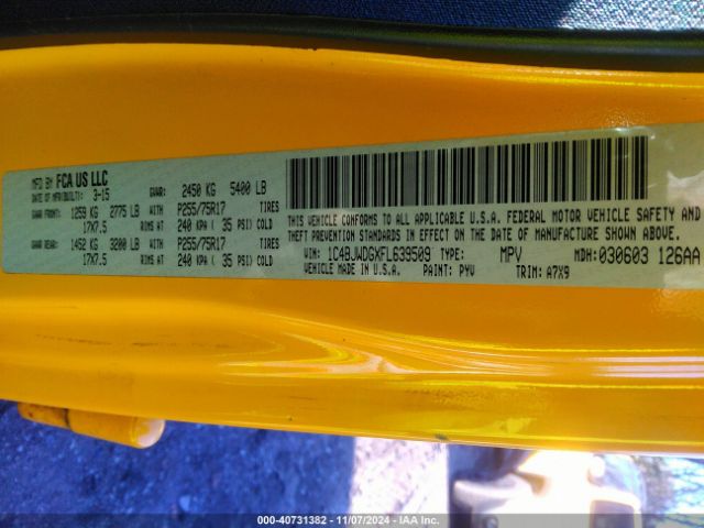 2015 JEEP WRANGLER UNLIMITED 1C4BJWDGXFL639509 Photo 8