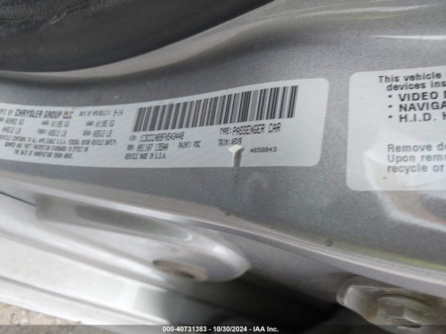40731383 :رقم المزاد ، 1C3CCCAB9FN543448 vin ، 2015 Chrysler 200 Limited مزاد بيع