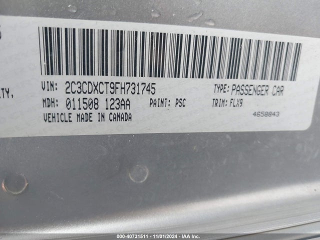 Dodge Charger Road/track 2015 2C3CDXCT9FH731745 Image 9