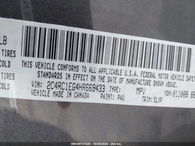 2C4RC1EG4HR669433 Chrysler Pacifica Touring-l Plus