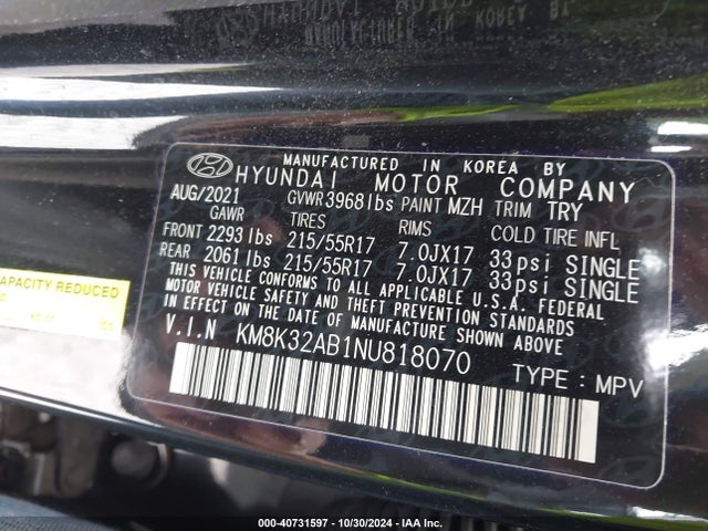 Hyundai Kona Sel 2022 KM8K32AB1NU818070 Image 9