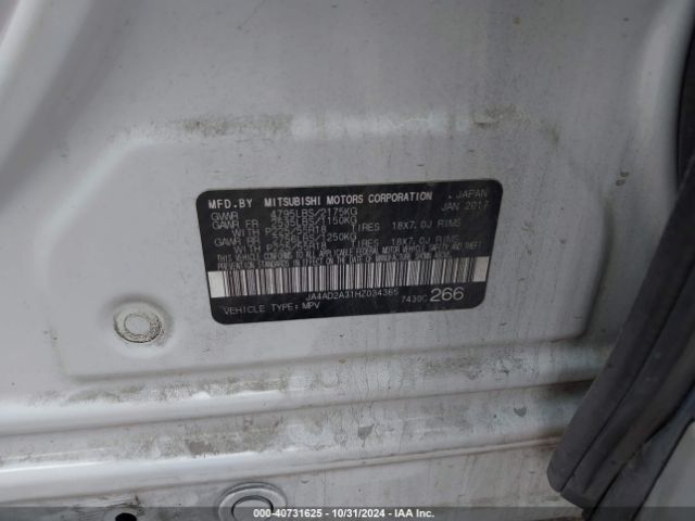 2017 MITSUBISHI OUTLANDER JA4AD2A31HZ034365 Photo 8