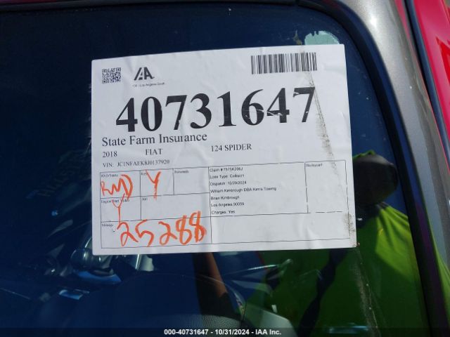 JC1NFAEK8J0137920 Fiat 124 Spider Abarth