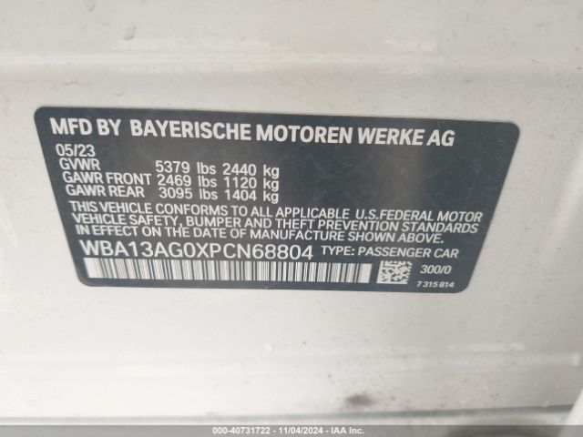 WBA13AG0XPCN68804 BMW 530e