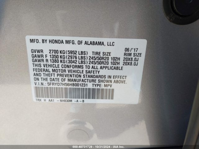 5FRYD7H56HB001231 Acura Mdx Sport Hybrid Technology Package