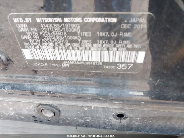 2020 MITSUBISHI OUTLANDER SPORT JA4AR3AU5LU018126 Photo 8