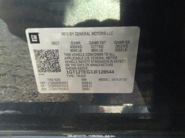 1GT12TEG3JF128544 GMC Sierra 2500hd Slt