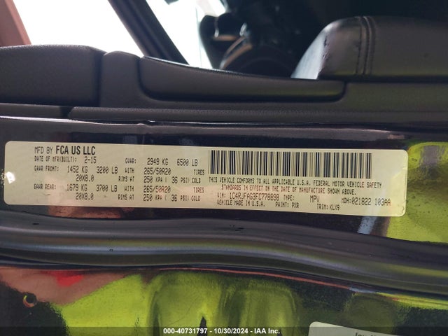 1C4RJFAG3FC778898 Jeep Grand Cherokee Altitude