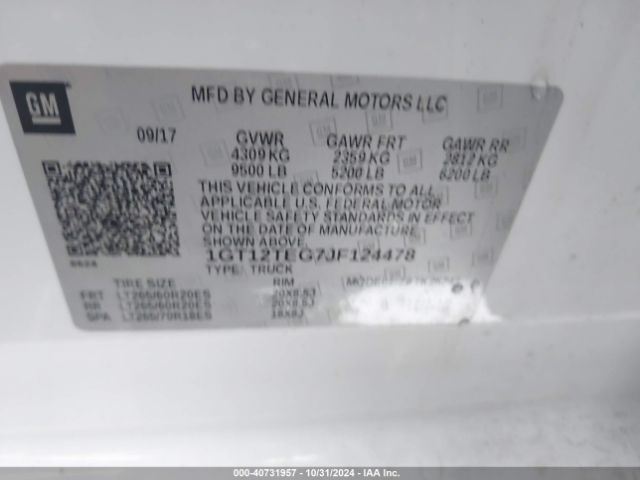 1GT12TEG7JF124478 GMC Sierra 2500hd Slt