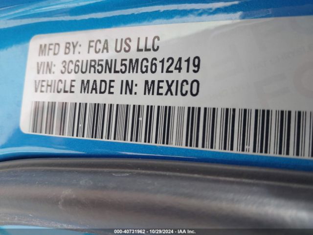 3C6UR5NL5MG612419 RAM 2500 Laramie  4x4 6'4 Box