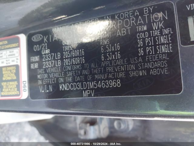 KNDCD3LD1M5463968 KIA Niro Plug-in Hybrid Ex