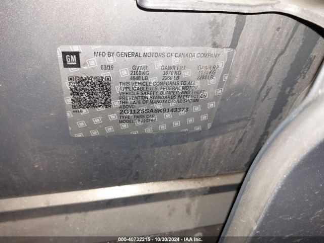 2G11Z5SA8K9143373 Chevrolet IMPALA LT