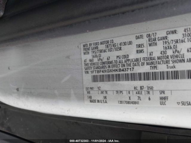 1FTBF4XGXHKB43717 Ford Transit-350