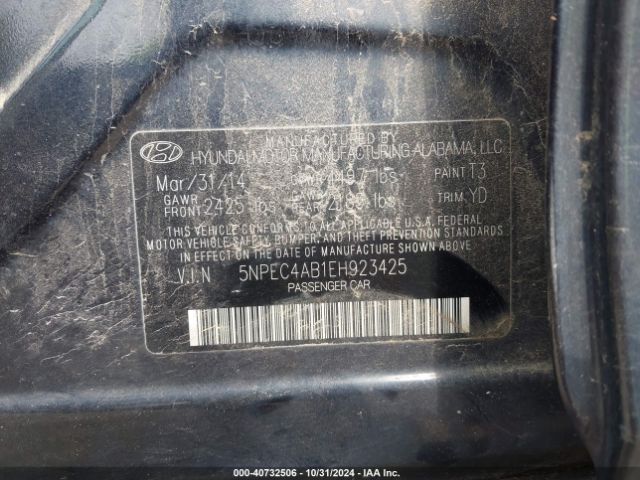 5NPEC4AB1EH923425 Hyundai Sonata Limited 2.0t