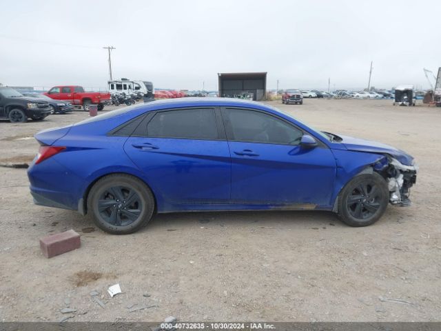 KMHLM4AJ4PU037504 Hyundai Elantra Hybrid Blue