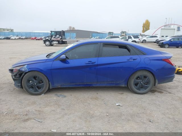 KMHLM4AJ4PU037504 Hyundai Elantra Hybrid Blue