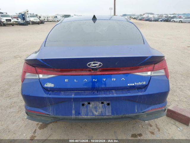 KMHLM4AJ4PU037504 Hyundai Elantra Hybrid Blue