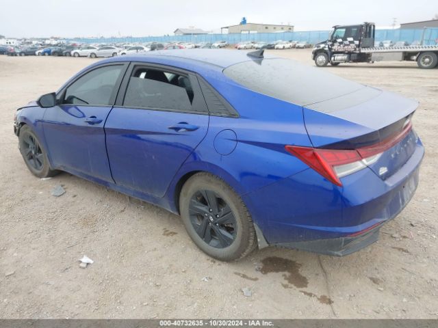 KMHLM4AJ4PU037504 Hyundai Elantra Hybrid Blue