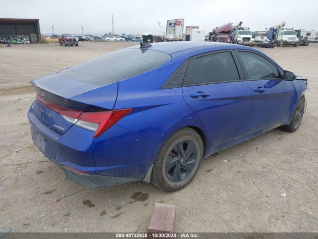 KMHLM4AJ4PU037504 Hyundai Elantra Hybrid Blue