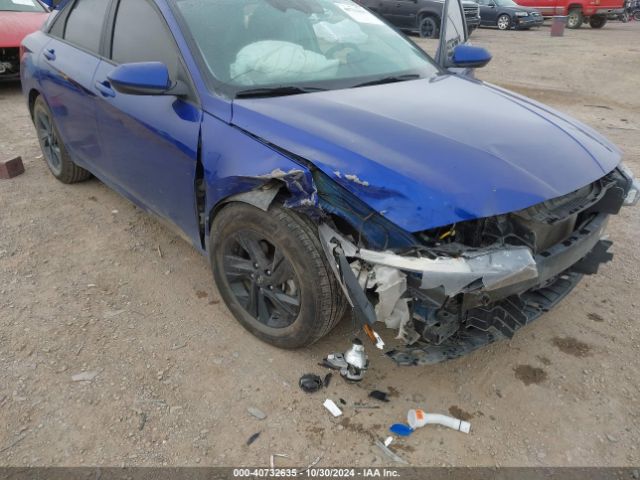 KMHLM4AJ4PU037504 Hyundai Elantra Hybrid Blue