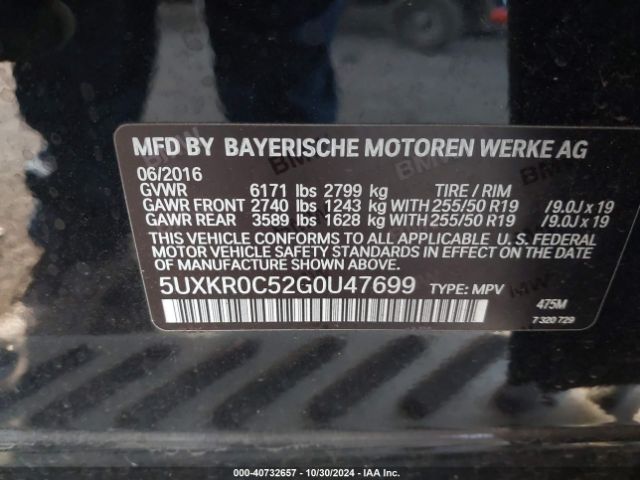 5UXKR0C52G0U47699 BMW X5 Xdrive35i