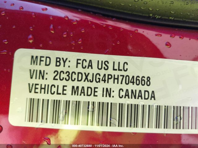 2C3CDXJG4PH704668 Dodge Charger Sxt Awd