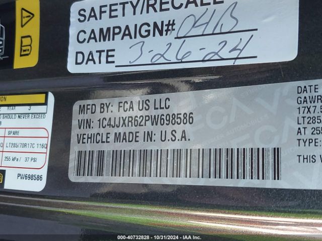 1C4JJXR62PW698586 Jeep Wrangler 4xe Rubicon 4x4