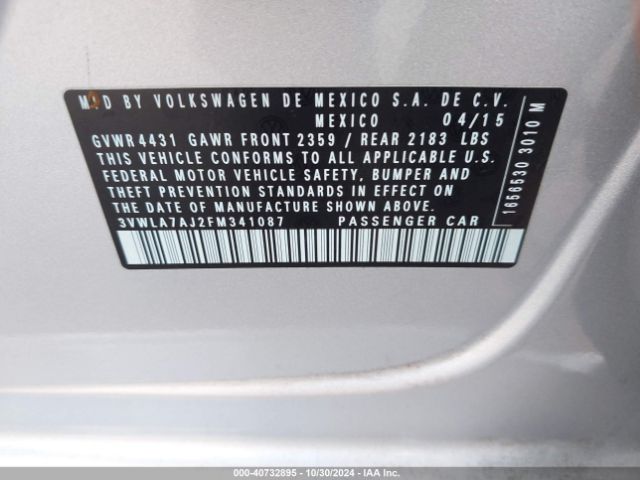 3VWLA7AJ2FM341087 Volkswagen Jetta 2.0l Tdi Sel