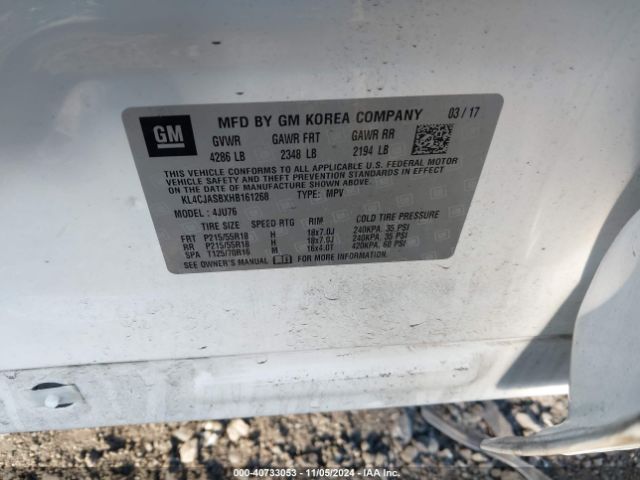 KL4CJASBXHB161268 Buick Encore Preferred