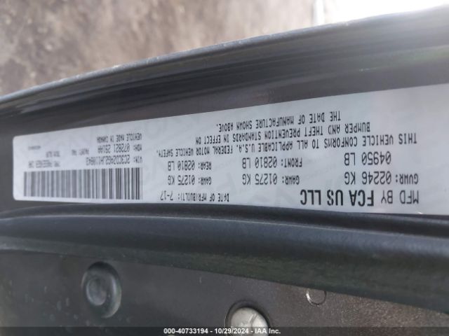 2C3CDZAG2JH110843 Dodge Challenger Sxt Plus