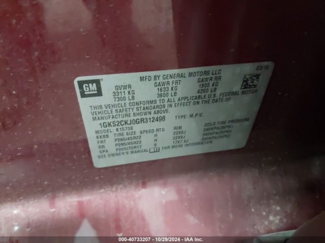 1GKS2CKJ0GR312498 GMC YUKON DENALI